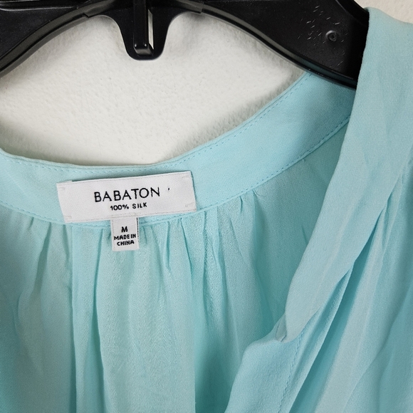Aritzia Babaton Benedict Silk Dress in Mint Size Medium Summer - Picture 4 of 7